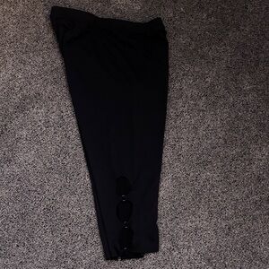 Black Dress Capris with Detail